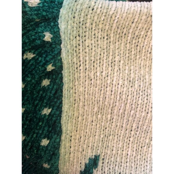 1980s EMMANUELLE KHANH Chenille. Green and White. Scottie DOG. Kitsch Pom-pom Bu - Picture 9 of 10